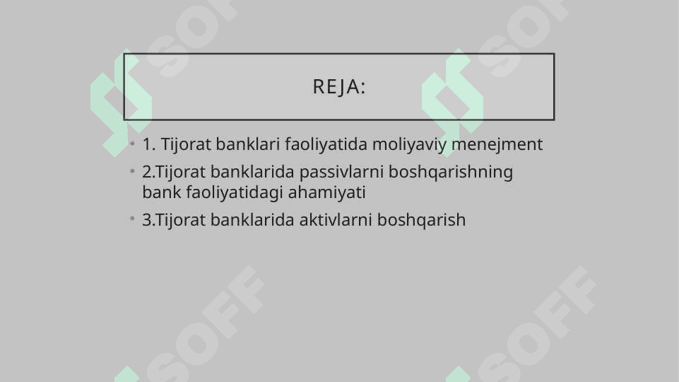 Tijorat banklari faoliyatida moliyaviy menejment 2