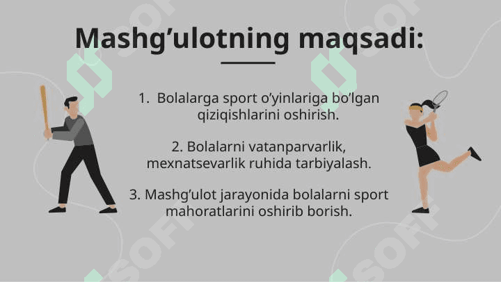 Katta va tayyorlov guruhlarda jismoniy tarbiya  mashg’ulotlarini o’tkazish. 3