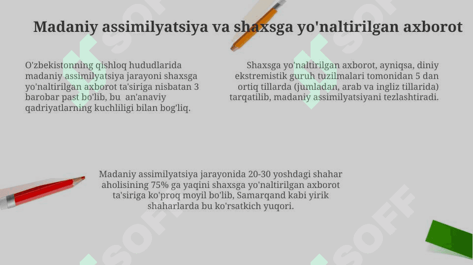 Shaxsga yo'naltirilgan axborot : psixologik, diniy va madaniy tahdidlar 7