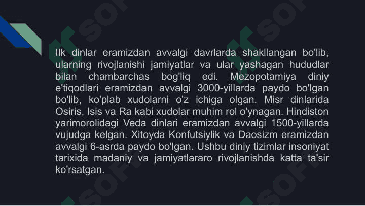 Ilk diniy tasavvurlar 4