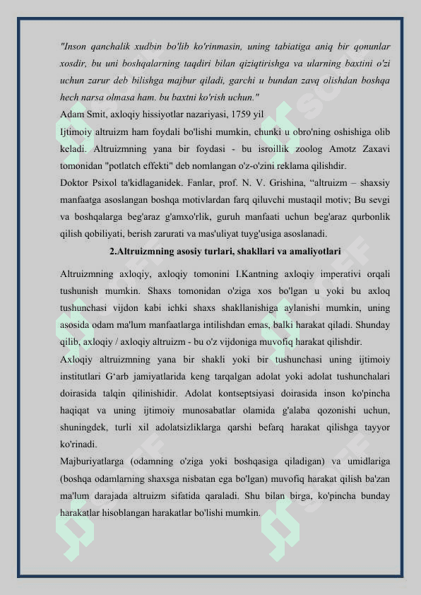 SHAXS ALTURIZM TUSHUNCHALARINI TADQIQ QILISH 3
