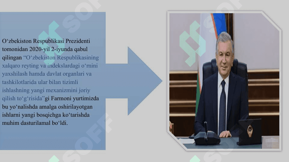 O‘ZBEKISTON RESPUBLIKASINING XALQARO REYTING VA INDEKSLARDAGI O‘RNI VA NUFUZINING ORTIB BORISHI 2