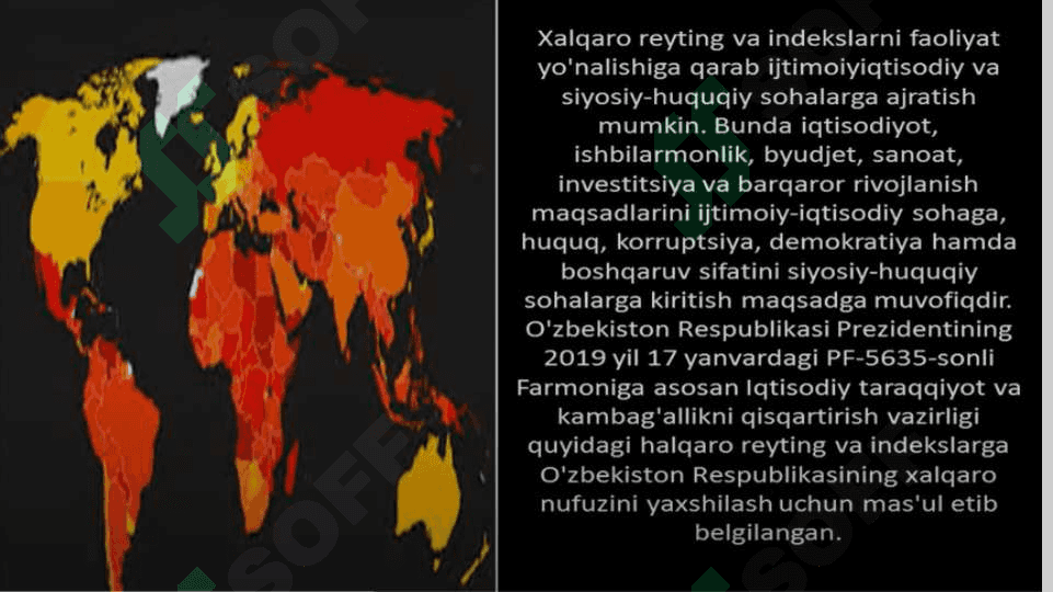 O‘ZBEKISTON RESPUBLIKASINING XALQARO REYTING VA INDEKSLARDAGI O‘RNI VA NUFUZINING ORTIB BORISHI 3
