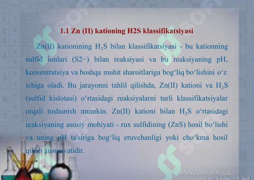 Rux (II) kationing analitik kimyosi 3