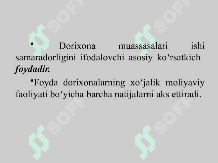 Dorixonaning foydasi va moliya resurslari 6