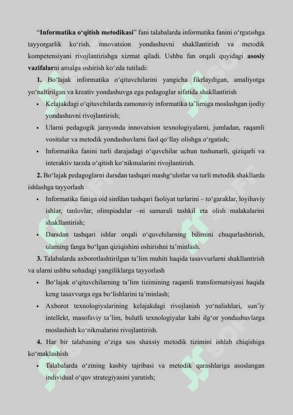 INFORMATIKA O‘QITISH METODIKASI FAN SIFATIDA 2