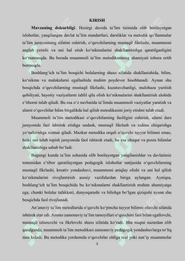 Boshlang’ich sinflarda muammoli ta’lim metodikasining qo’llanilishi 3