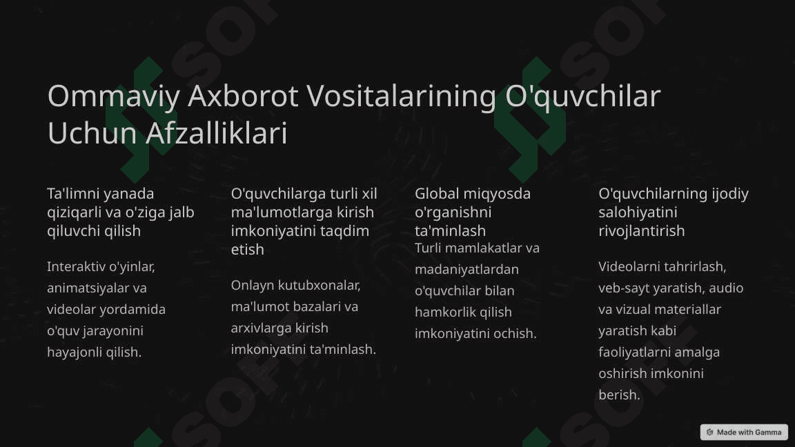 Medya Ta'limi informatika va Axborot Texnologiyalarini O'qitishning ahamiyatli jihatlari 3