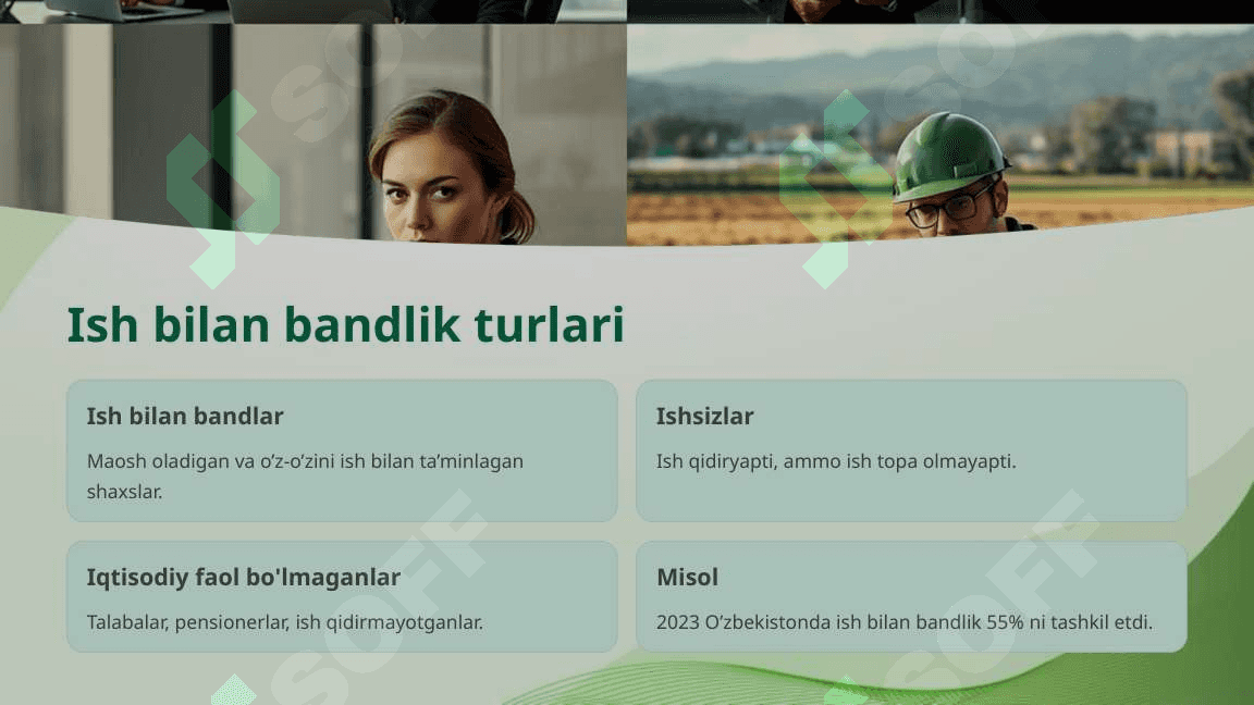 Aholini ish bilan bandligi bo'yicha tasniflash 3