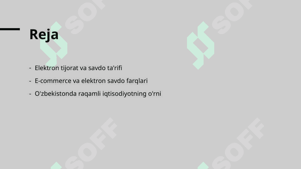 Elektron tijorat va elektron savdo xususiy belgilar va farqlar 2