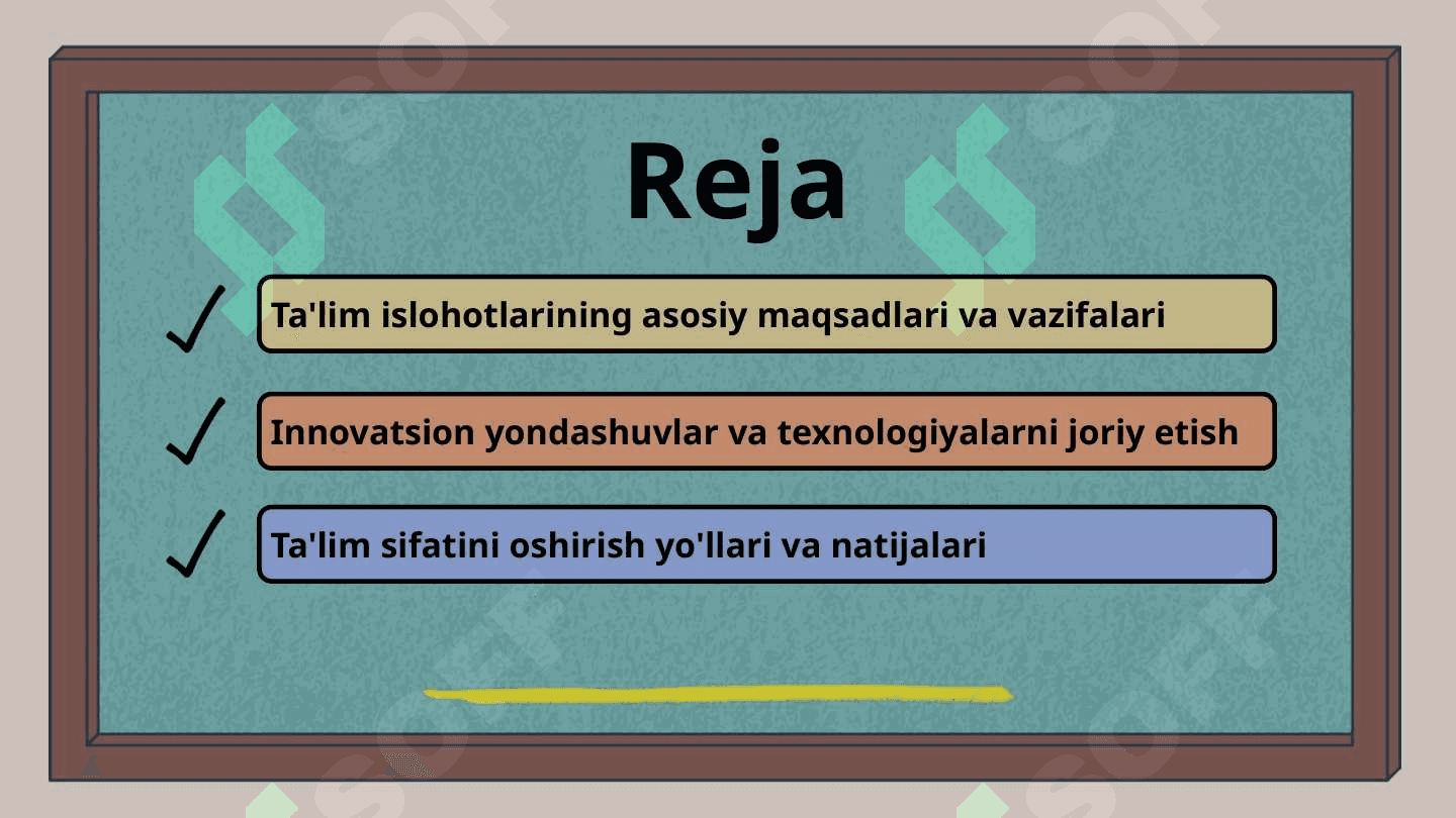 Õzbekiston Respublikasi ta'lim tizimidagi islohotlar 2