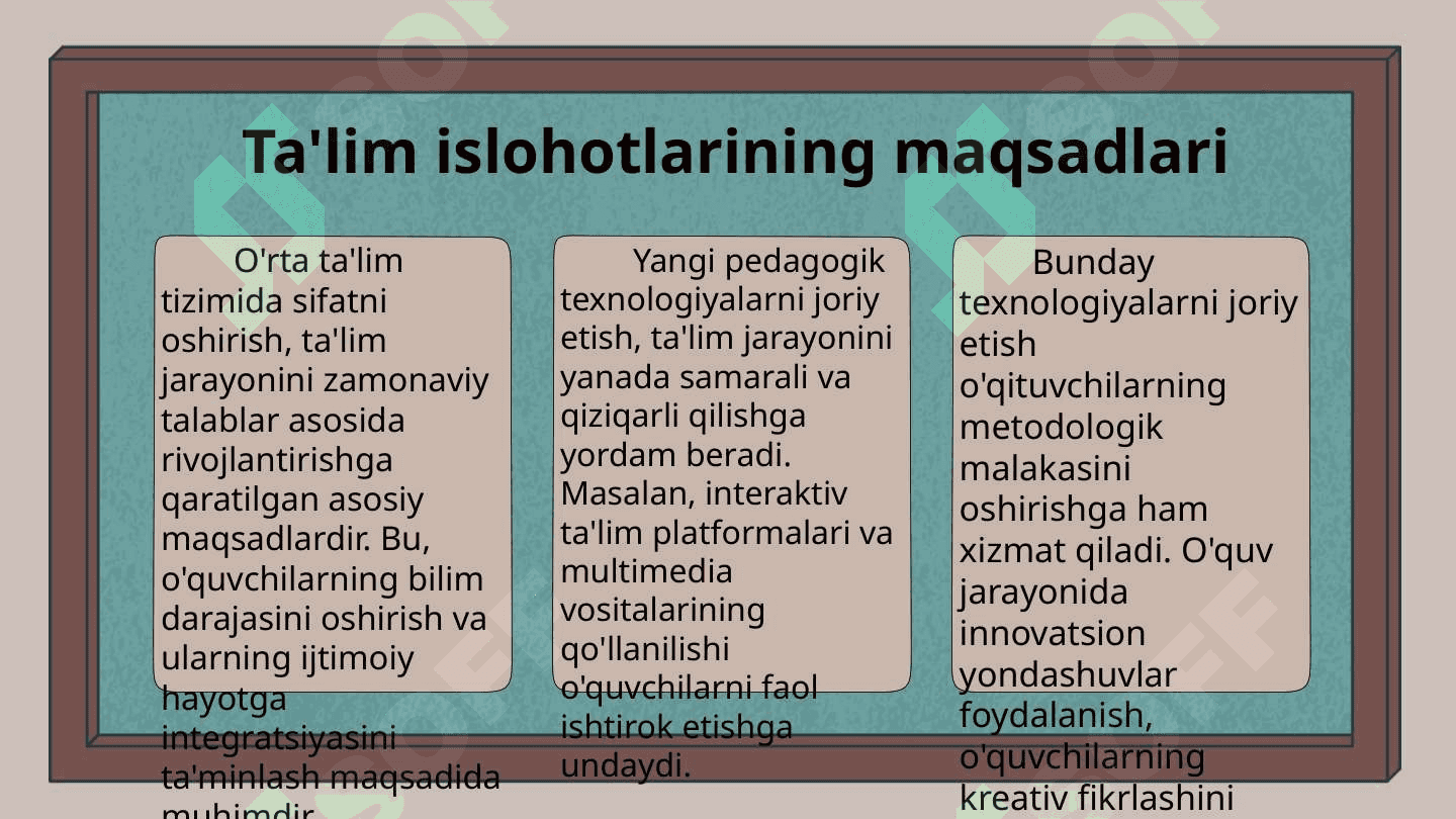Õzbekiston Respublikasi ta'lim tizimidagi islohotlar 3