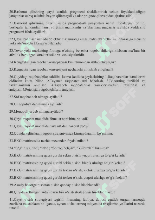 Marketing 200 savol 4