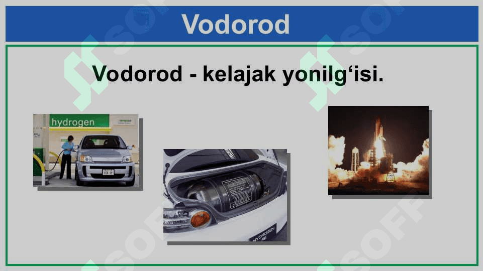 Vodorod sof ekologik yonilg‘i 3