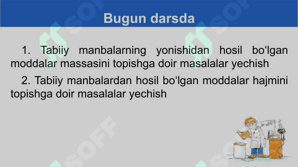 Alkanlarga doir masalalar yechish. 6