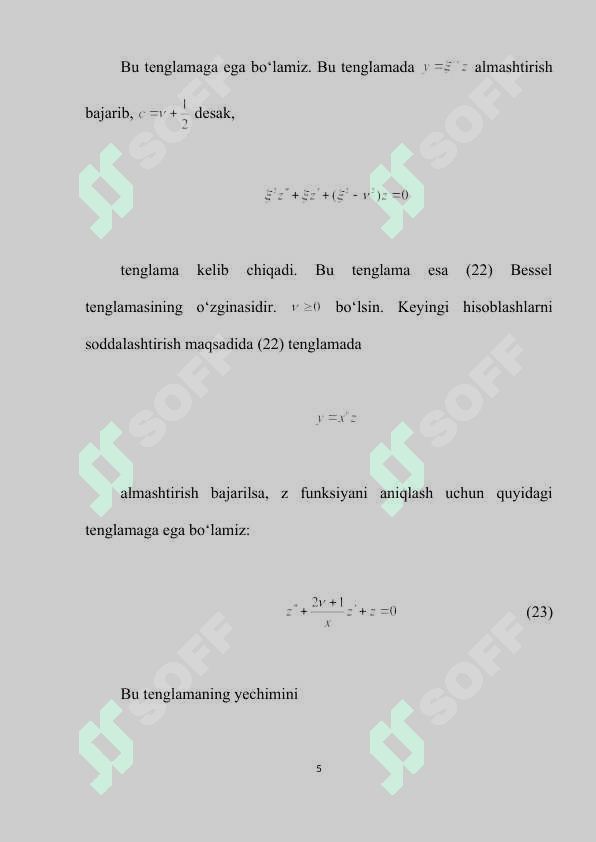 BESSEL FUNKSIYALARI Math type formulalari bilan 4