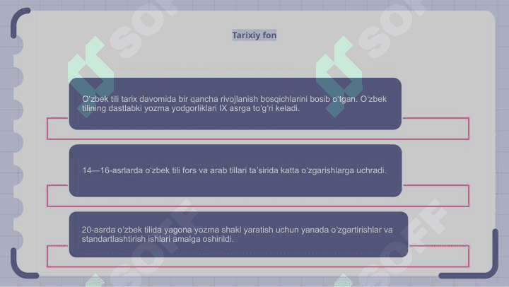 O’zbek tilining taraqqiyot bosqichlari 3