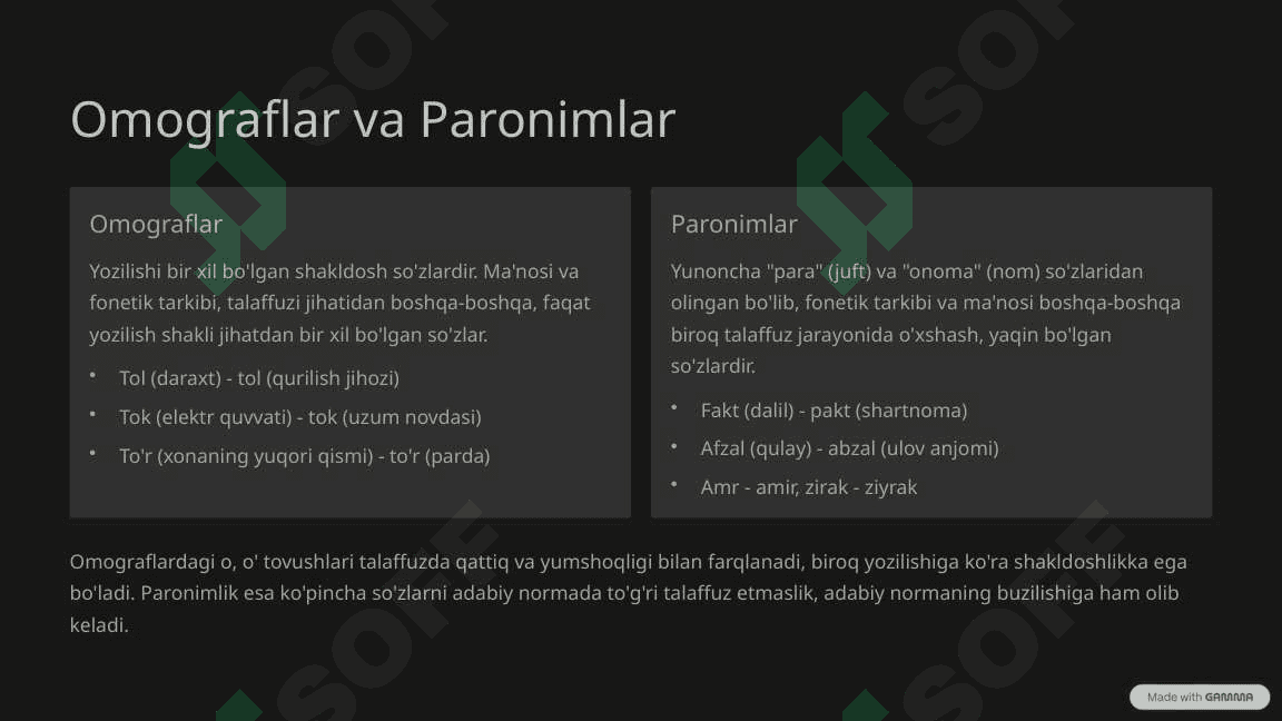 Leksemalarning Shakl va Ma'no Munosabati 4