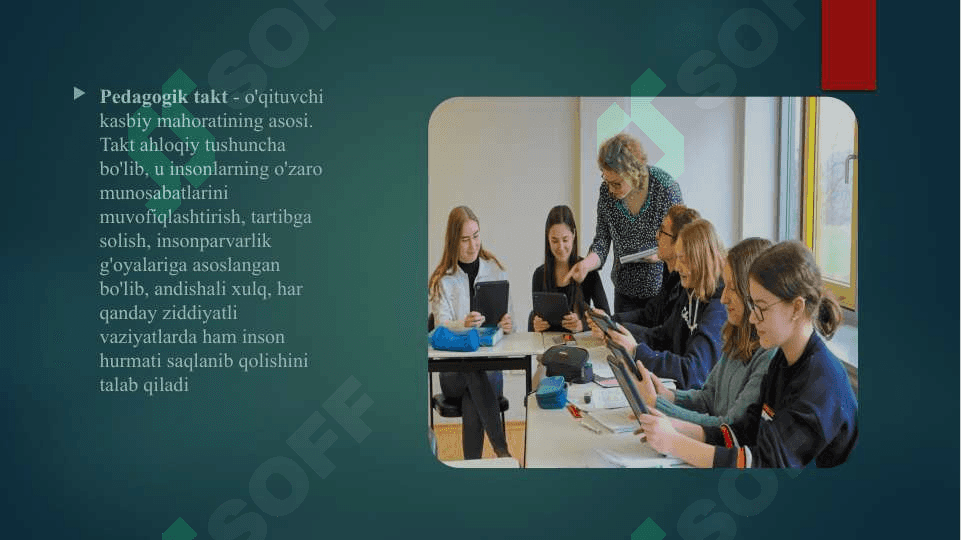 Takt va pedagogik takt haqida tushuncha. 2