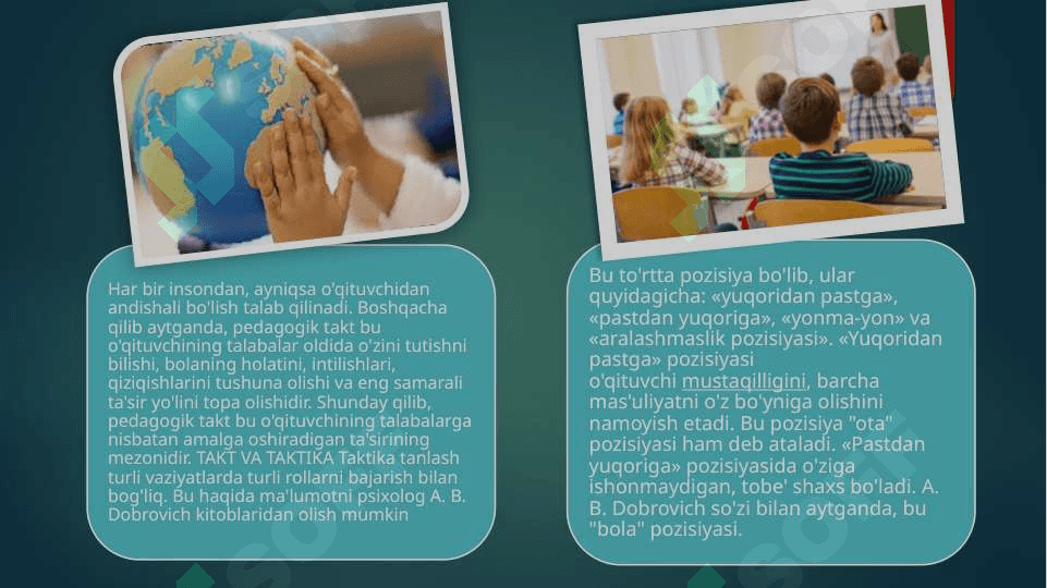 Takt va pedagogik takt haqida tushuncha. 3