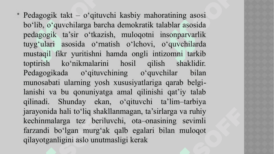 Takt va pedagogik takt haqida tushuncha. 3