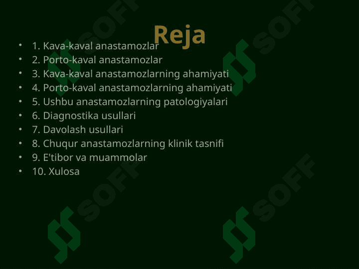 Koval koval Porta koval anastamozlar 2