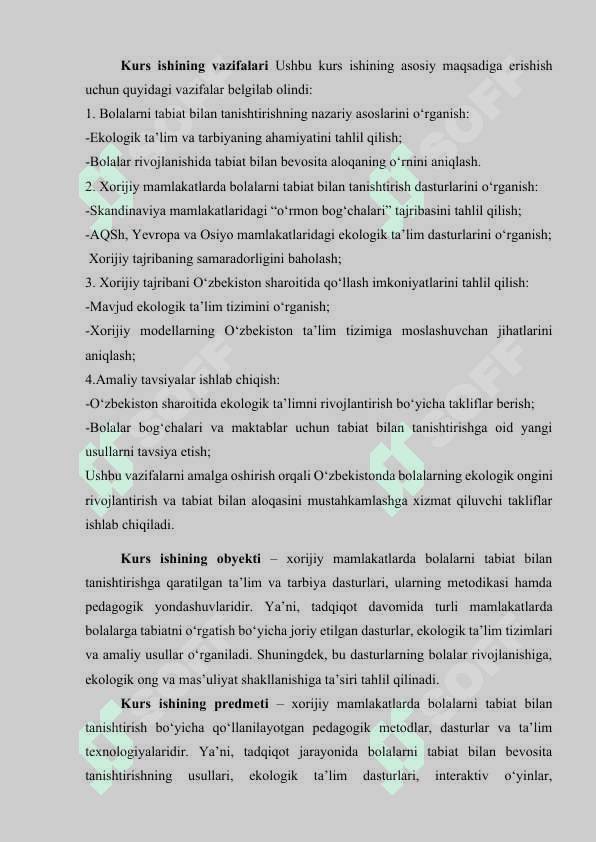 Turli yosh guruh bolalarida ekologik tarbiya berishga oid mashg‘ulotlarni tashkil etish texnologiyasi. 4