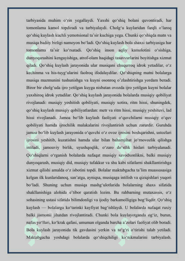 Xarakat – musiqaviy tarbiya vositasi sifatida 4