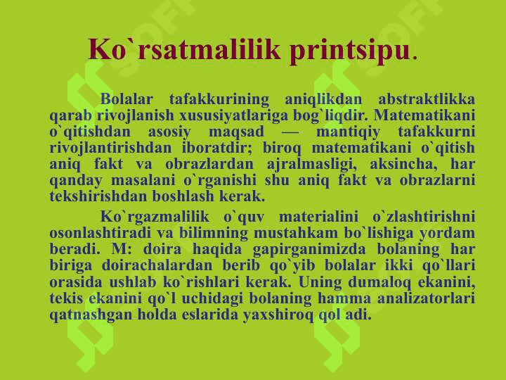 Bolalarning maktaBGa tayorlashda elementar matematik tasavvurlarini shakillantirish ahamyati t.ppt 7