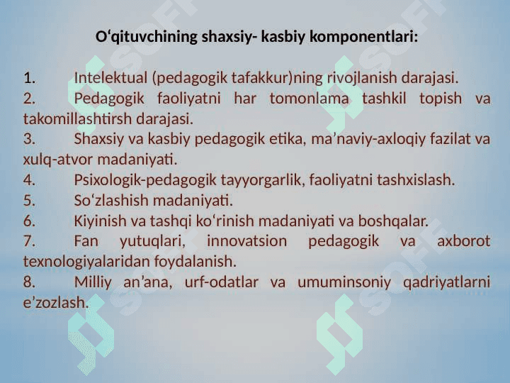 Pedagogik tashxislash asosida o‘qituvchining kasbiy rivojlanishini ta’minlash usullari 4