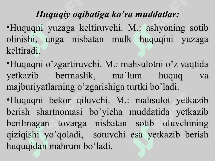 Fuqarolik huquqida muddatlar va da'vo muddati.pptx 8