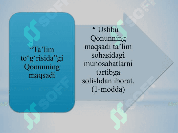 O‘ZBEKISTON RESPUBLIKASI TA’LIM TIZIMI. TA’LIM SOHASIDA DAVLAT SIYOSATINING ASOSIY TAMOYILLARI 3