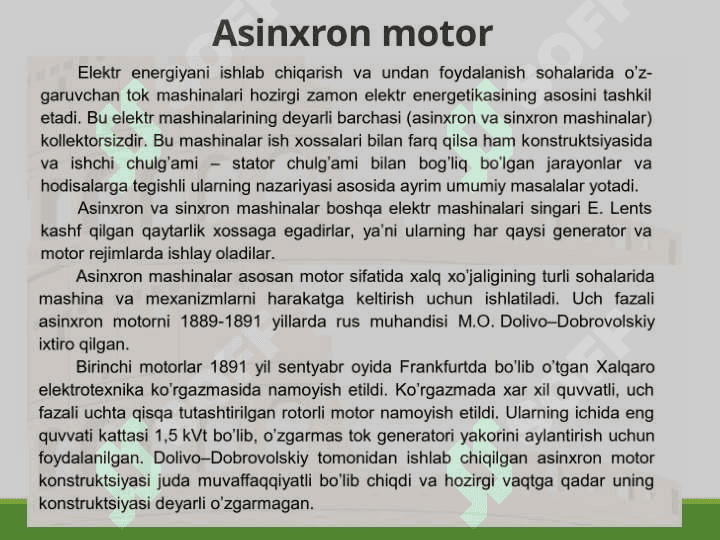 Qisqa tutashgan rotorli asinxron motor 3