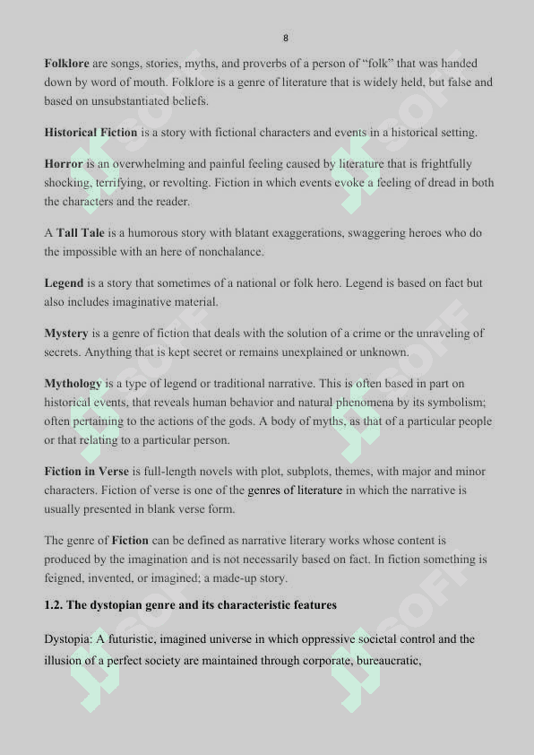 Genre as a literary category 8