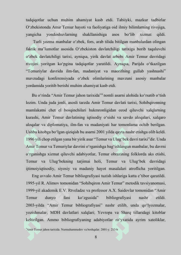 AMIR TEMUR HAYOTI VA FAOLIYATIGA OID MANBALAR VA TARIXIY BILIMLARNING RIVOJLANISHI.docx 7