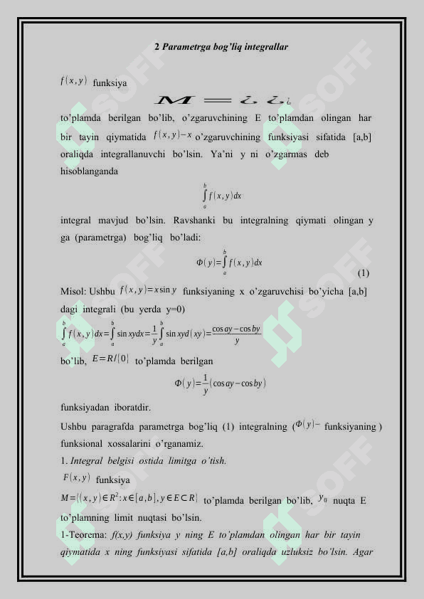 Parametrga bog’liq integrallar.docx 7
