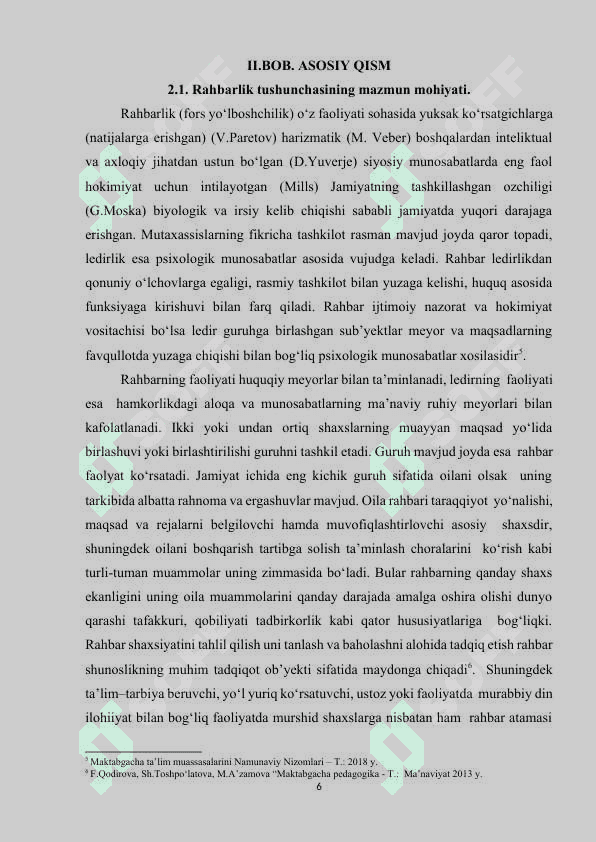 MUDIRA TASHKILOTCHI, MA’MURIYATCHI VA YUQORI MALAKALI PEDAGOG VA UNGA QO‘YILGAN TALABLAR..docx 5