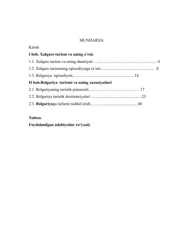 Bolgariyaning turizm dinamikasi.docx