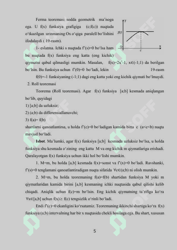 Differensial hisobning asosiy teoremalari 5