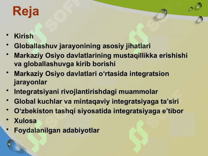 Globallashuv va Markaziy Osiyo davlatlari integratsiyasi 25 3
