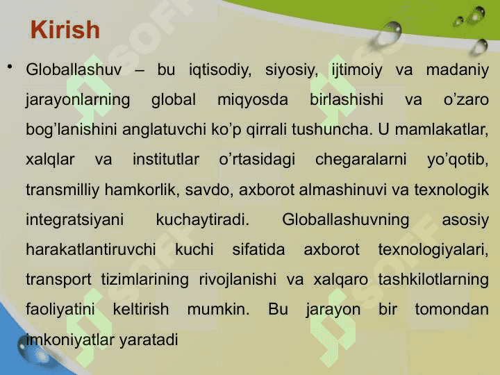 Globallashuv va Markaziy Osiyo davlatlari integratsiyasi 25 4