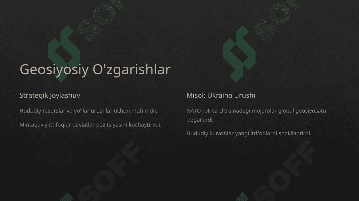 Urush Davlatlarining Dunyo Strategiyasi 2