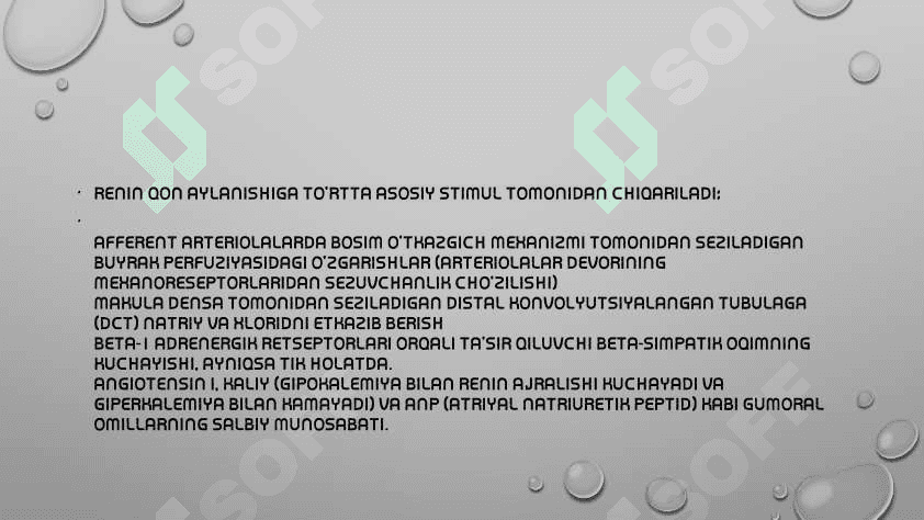 Renin-angiotenzin sistemasiga tasir etuvchi yangi dori vositalari. 3