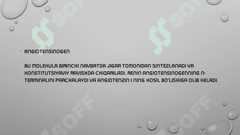 Renin-angiotenzin sistemasiga tasir etuvchi yangi dori vositalari. 4