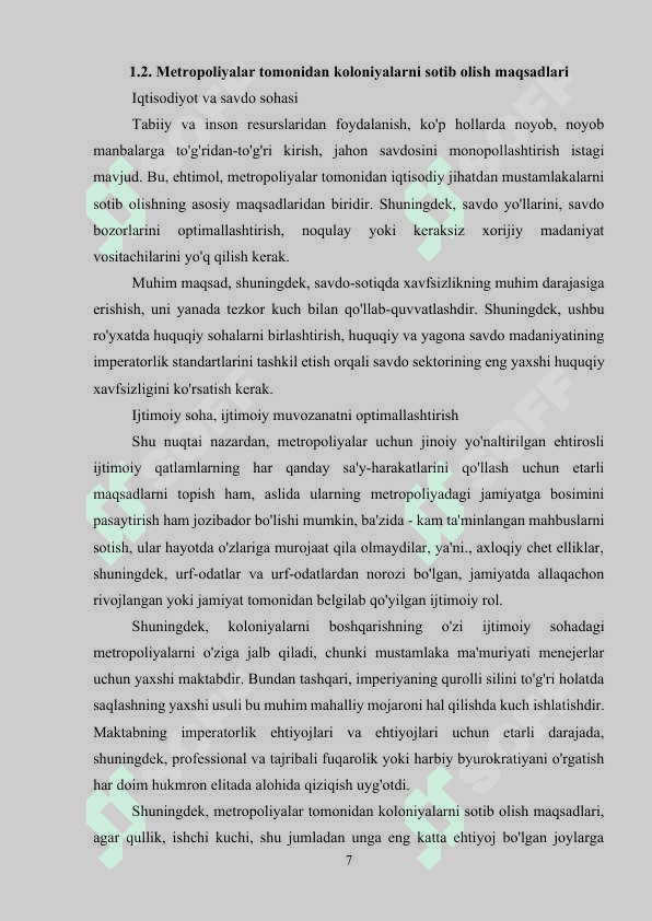 BUYUK BRITANIYANING MUSTAMLAKACHILIK SIYOSATI TARJIMA UZB 6