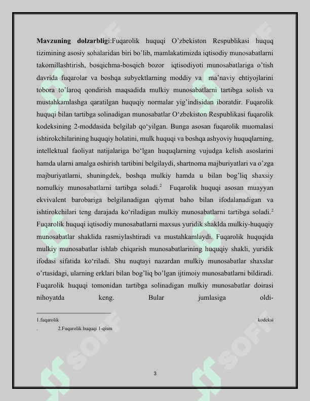 Fuqarolik qonunchiligi bilan tartibga solinadigan munosabatlar 3