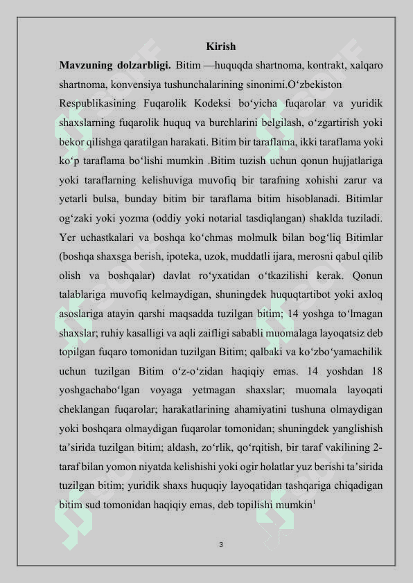 Muddatli va shartli bitimlar 3
