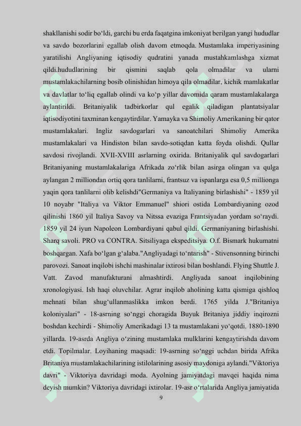 ANGLIYA 18-ARSDA. SANOAT INQILOBINING BOSHLANISHI 8