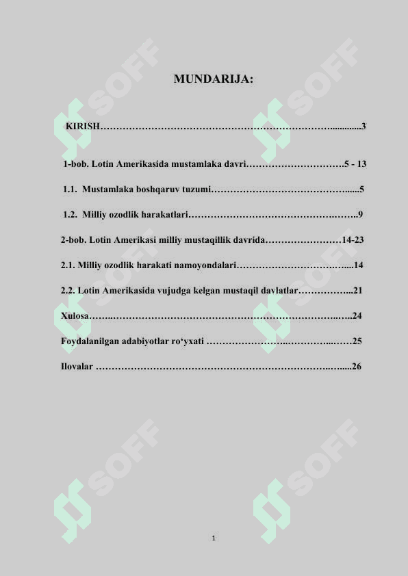 LOTIN AMERIKASI MILLIY OZODLIK HARAKATI. MUSTAQIL DAVLATLARNING TASHKIL TOPISHI 2