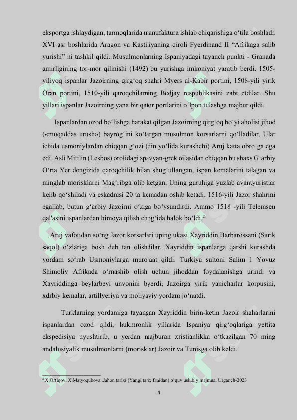 XVI-XVIII ASRLARDA AFRIKADA  ARAB MAMLAKATLARI 4
